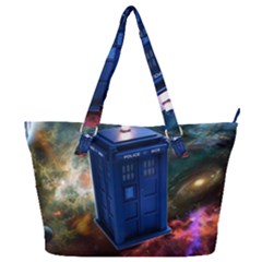 The Police Box Tardis Time Travel Device Used Doctor Who Full Print Shoulder Bag by Sudhe