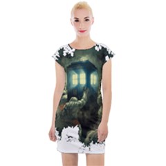 Time Machine Doctor Who Cap Sleeve Bodycon Dress