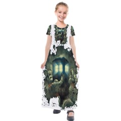 Time Machine Doctor Who Kids  Short Sleeve Maxi Dress