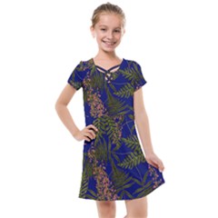 Fern Blue Kids  Cross Web Dress