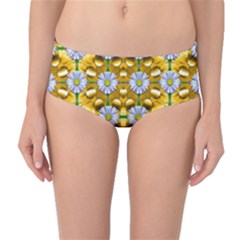 Summer Decorative Festive Mid-waist Bikini Bottoms by pepitasart