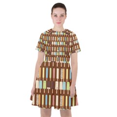 Candy Popsicles Brown Sailor Dress