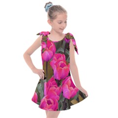 Pink Tulips Kids  Tie Up Tunic Dress