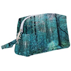 Blue Forest Wristlet Pouch Bag (large)