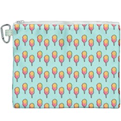 Cotton Candy Pattern Aqua 3d Canvas Cosmetic Bag (xxxl) by snowwhitegirl