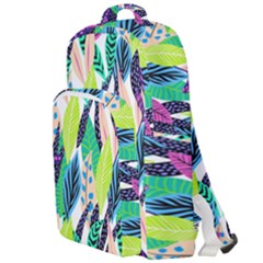 Leaves Drawing Pattern Nature Double Compartment Backpack