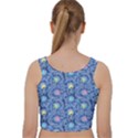 Floral Design Asia Seamless Pattern Velvet Racer Back Crop Top View2