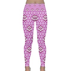 Paulownia Flowers Japanese Style Lightweight Velour Classic Yoga Leggings