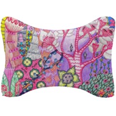 Trippy Forest Full Version Seat Head Rest Cushion by okhismakingart