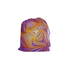 Electric Field Art Lii Drawstring Pouch (small) by okhismakingart