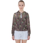 Peacock Feather Bird Exhibition Women s Tie Up Sweat