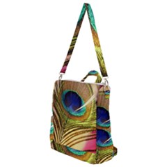 Peacock Feather Colorful Peacock Crossbody Backpack by Pakrebo