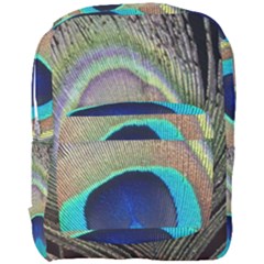 Peacock Feather Close Up Macro Full Print Backpack