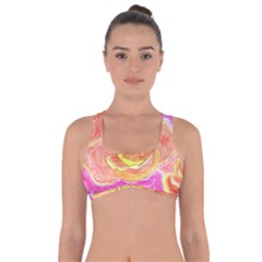 Orange Roses Watercolor Got No Strings Sports Bra by okhismakingart