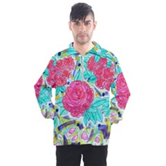 Roses And Movie Theater Carpet Men s Half Zip Pullover by okhismakingart