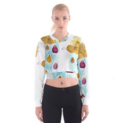 Rose Petal Shower Cropped Sweatshirt by okhismakingart