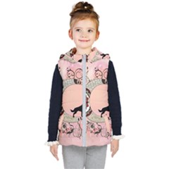 Wonderful Mandala Moon With Wolf Kids  Hooded Puffer Vest by FantasyWorld7