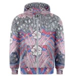 Abstract Flower Field Men s Zipper Hoodie