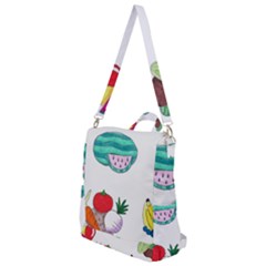 Fruits Veggies Crossbody Backpack by okhismakingart