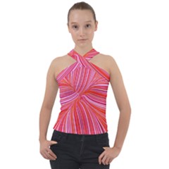 Electric Field Art Iii Cross Neck Velour Top by okhismakingart