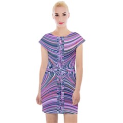 Electric Field Art Ix Cap Sleeve Bodycon Dress