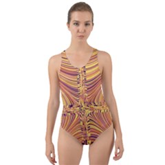 Electric Field Art X Cut-out Back One Piece Swimsuit by okhismakingart