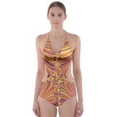 Electric Field Art X Cut-out One Piece Swimsuit by okhismakingart