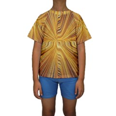 Electric Field Art Xxvi Kids  Short Sleeve Swimwear by okhismakingart