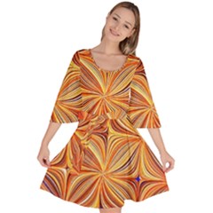 Electric Field Art Xlvi Velour Kimono Dress