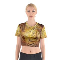 Electric Field Art L Cotton Crop Top by okhismakingart