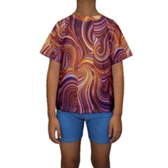 Electric Field Art Liv Kids  Short Sleeve Swimwear by okhismakingart