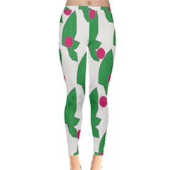 Feuilles Et Pois Inside Out Leggings