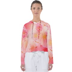 Wonderful Floral Design, Soft Colors Women s Slouchy Sweat