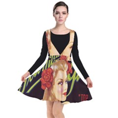 Blonde Bombshell Retro Glamour Girl Posters Plunge Pinafore Dress