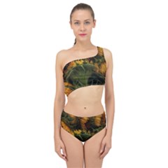 Bunch Of Sunflowers Spliced Up Two Piece Swimsuit