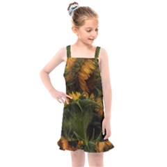 Bunch Of Sunflowers Kids  Overall Dress