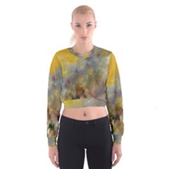 Abstract: Candle And Nail Polish Cropped Sweatshirt by okhismakingart