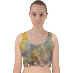 Abstract: Candle And Nail Polish Velvet Racer Back Crop Top