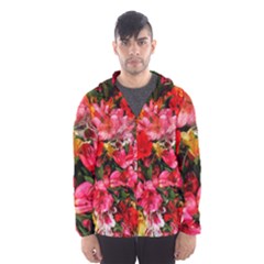 Lovely Lilies  Men s Hooded Windbreaker by okhismakingart