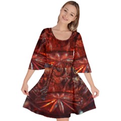 Glass Geometries  Velour Kimono Dress