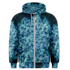 Queen Annes Lace In Neon Blue Men s Zipper Hoodie by okhismakingart