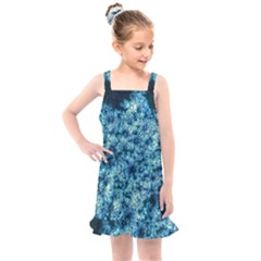 Queen Annes Lace In Neon Blue Kids  Overall Dress