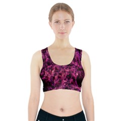 Queen Annes Lace In Red Sports Bra With Pocket by okhismakingart