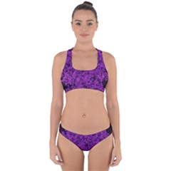 Queen Annes Lace In Purple Cross Back Hipster Bikini Set by okhismakingart