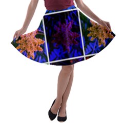 Sumac Collage A-line Skater Skirt by okhismakingart