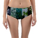 Queen Annes Lace Vertical Slice Collage Reversible Mid-Waist Bikini Bottoms View1