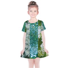 Queen Annes Lace Vertical Slice Collage Kids  Simple Cotton Dress by okhismakingart