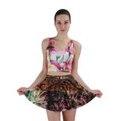 Queen Annes Lace Horizontal Slice Collage Mini Skirt by okhismakingart