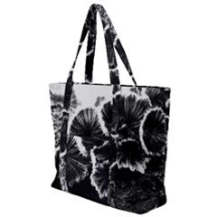 Tree Fungus High Contrast Zip Up Canvas Bag