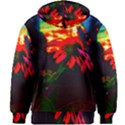 Neon Cone Flower Kids  Zipper Hoodie Without Drawstring View2